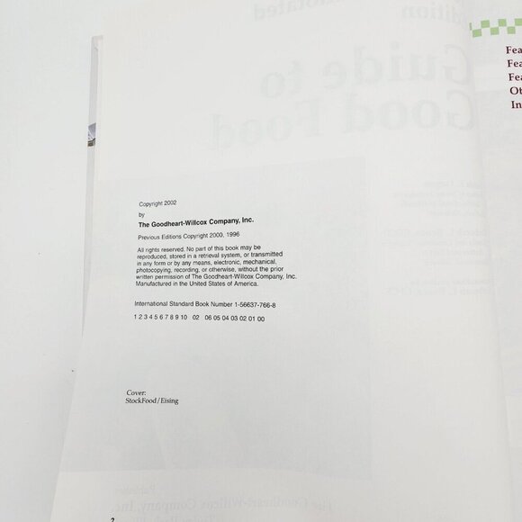 Guide to Good Food Teachers Annotated Edition Textbook Largen Bence Hardcover - Picture 2 of 12